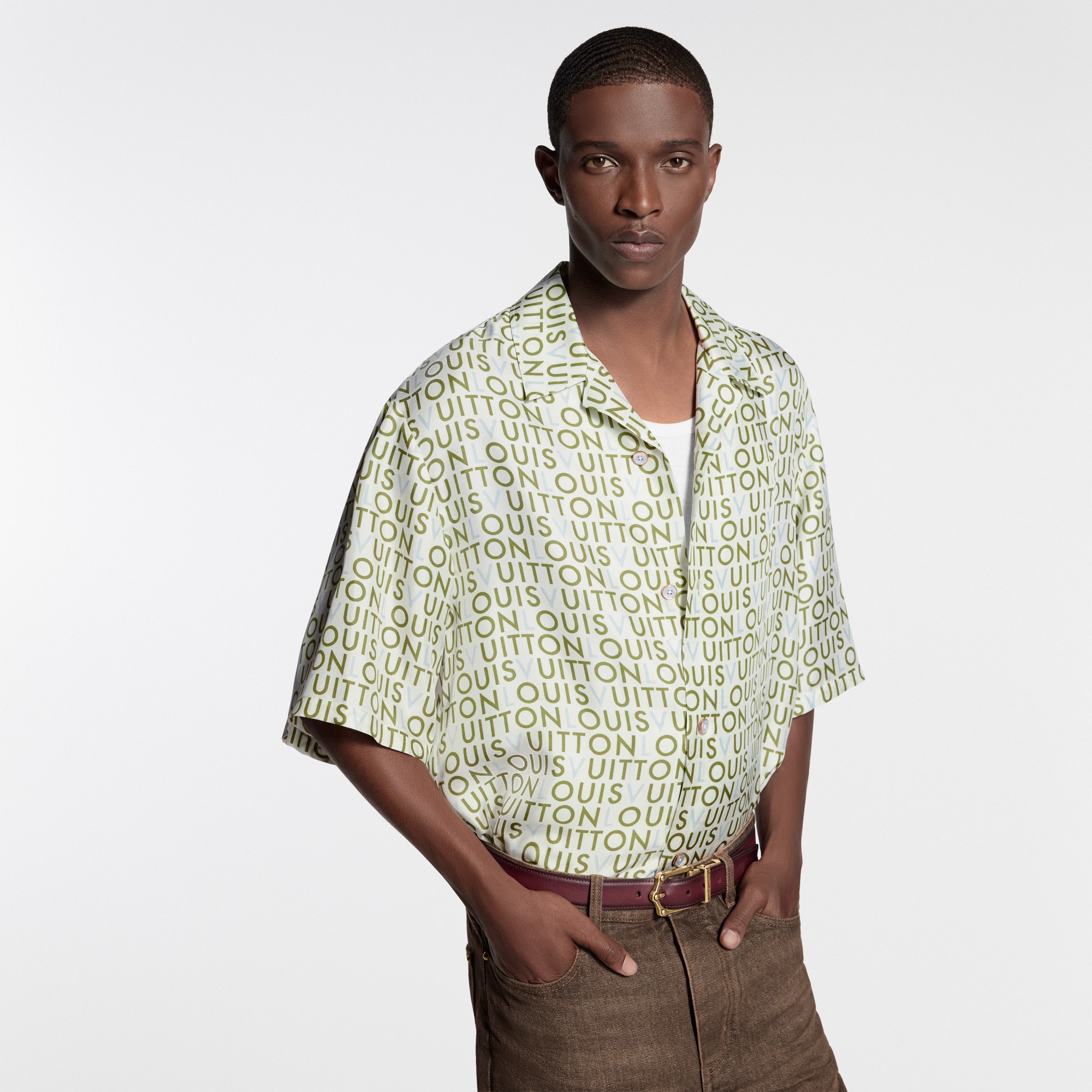 Short-Sleeved Printed Silk Shirt - For Men | LOUIS VUITTON